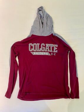 Under Armour Colgate Raiders Hooded Pullover - Maroon & Gray